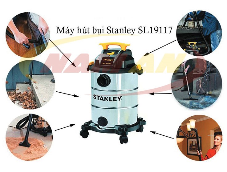 ứng dụng máy hút bụi stanley SL19117